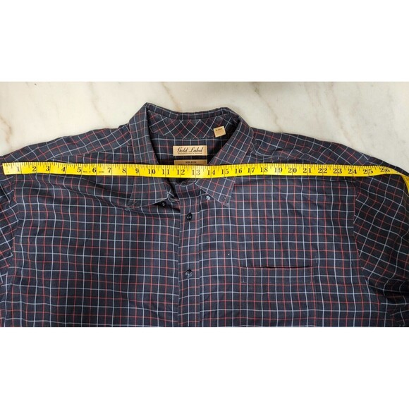Roundtree & Yorke Men's Gold Label Long Sleeve Non-Iron Perfect Shirt Size 4XB - Picture 7 of 12